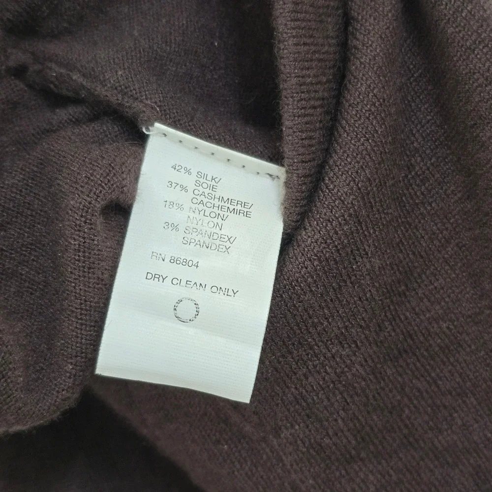 Neiman Marcus Silk Cashmere Knit Leggings Brown Slim Fit Pants Womens Medium